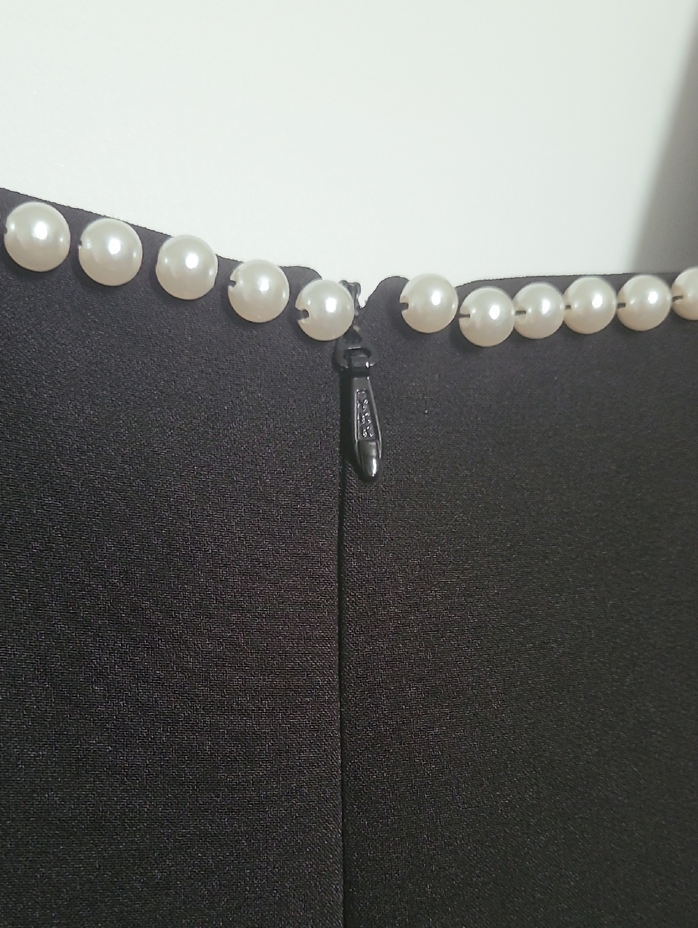 NWT Odd Muse Black Mini Dress with Pearl-Trim Square Neckline Medium - Picture 10 of 13